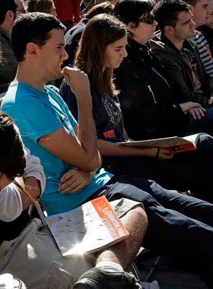 Jóvenes socialistas durante la clase.