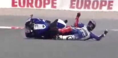 Caída de Jorge Lorenzo en Sachsenring