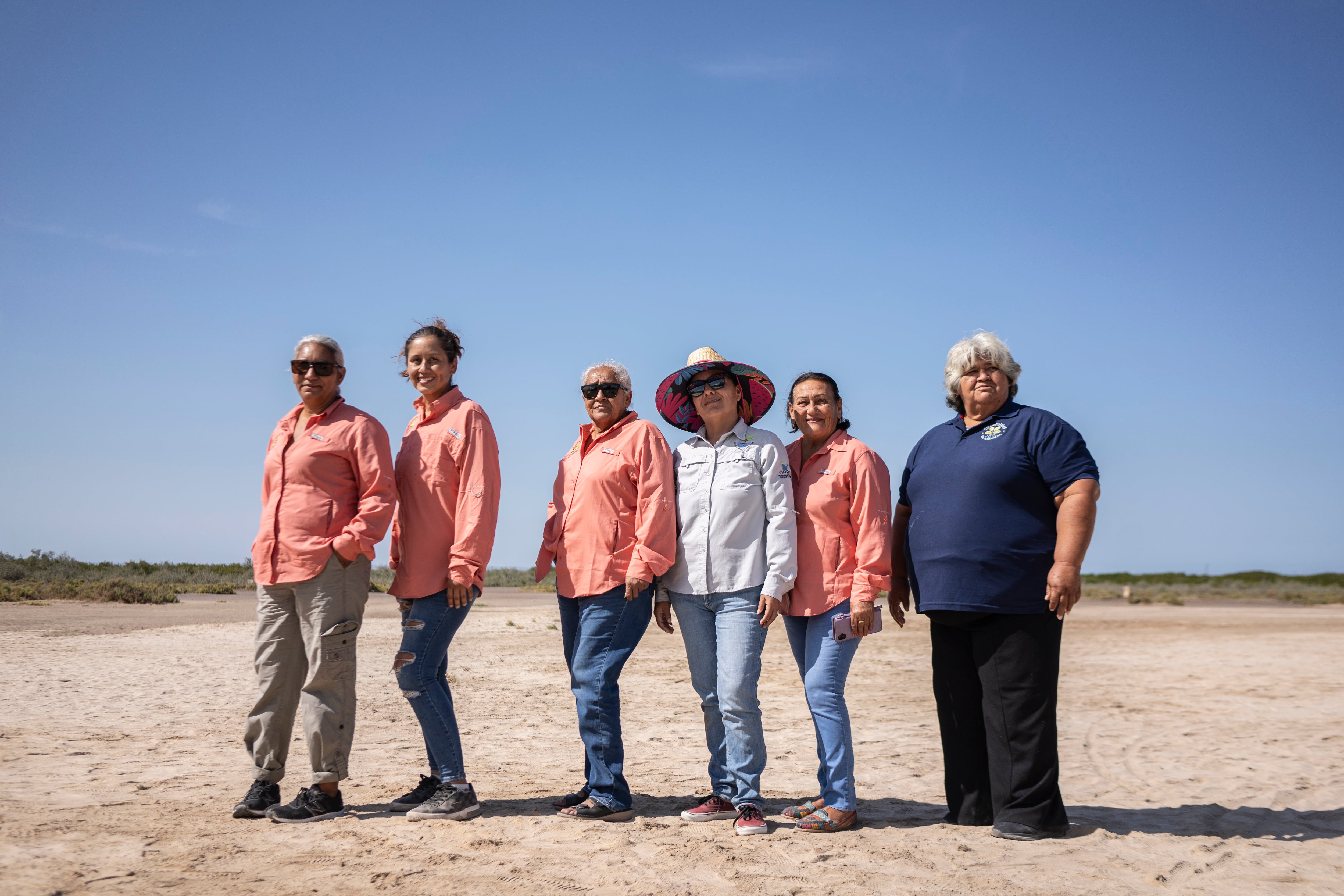 Araceli Méndez, Claudia Reyes, María Dionisia Avilés, Martha García, Rosa María y Graciela Olachea Higuera.