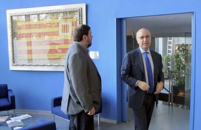 Duran y Junqueras, en la reunión que mantuvieron en diciembre 2013