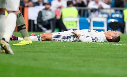 El delantero portugués del Real Madrid Cristiano Ronaldo, durante el partido de Liga de Campeones que Real Madrid y Legia de Varsovia.