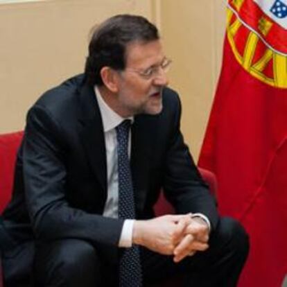 Mariano Rajoy junto Pedro Passos Coelho, primer ministro de Portugal.