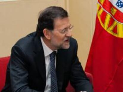 Mariano Rajoy junto Pedro Passos Coelho, primer ministro de Portugal.