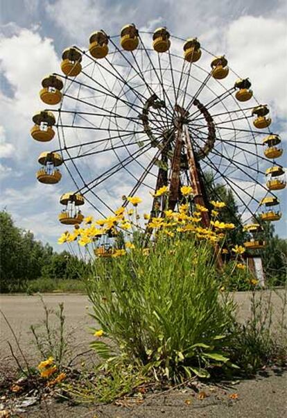 La noria del parque de atracciones de Prípiat.