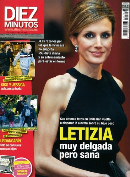 Portada de la revista 'Diez Minutos', del 30 de noviembre al 7 de diciembre de 2011.