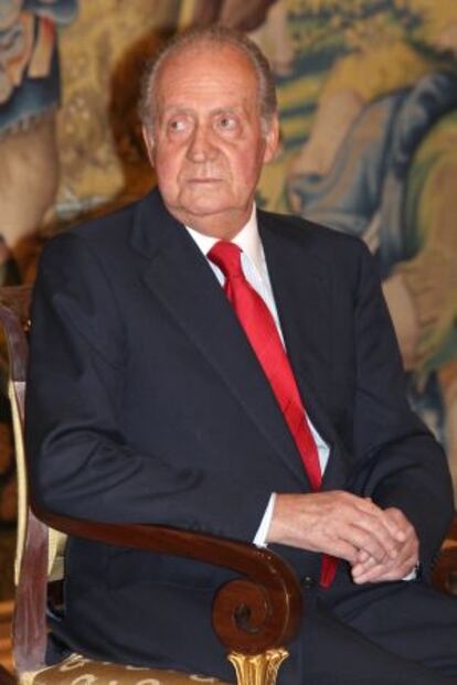 Don Juan Carlos, en un acto en La Zarzuela la semana pasada.