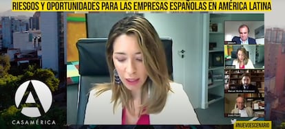 Un momento del foro virtual organizado este lunes por Casa de América.