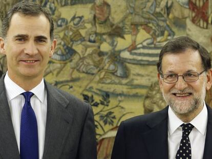 Felip VI, el 22 de gener amb Mariano Rajoy, a qui tornarà a rebre dimarts.