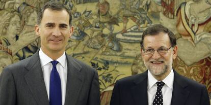 Felip VI, el 22 de gener amb Mariano Rajoy, a qui tornarà a rebre dimarts.