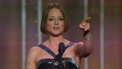 Jodie Foster, en su discurso en los Globos de Oro de 2013.