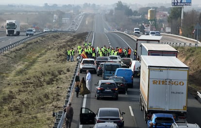 Corte de la carretera A-5 en el punto kilométrico 37 en la provincia Toledo. 