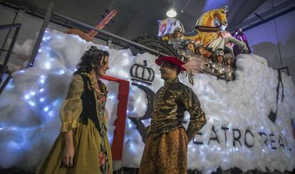 The float from the Teatro Real, which will take part in the three kings parade in Madrid for the first time this year.