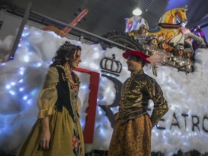 The float from the Teatro Real, which will take part in the three kings parade in Madrid for the first time this year.