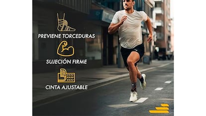 Tobillera deportiva sobre fondo blanco