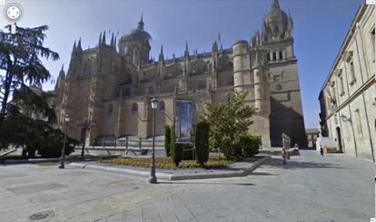 La catedral nueva de Salamanca en una imagen de Street View