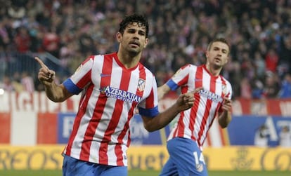 Diego Costa, tras anotar un gol al Sevilla en esta edición de la Copa.