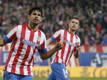 Diego Costa, tras anotar un gol al Sevilla en esta edición de la Copa.