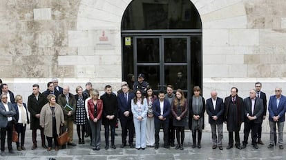 Concentración del Gobierno valenciano por las mujeres asesinadas.