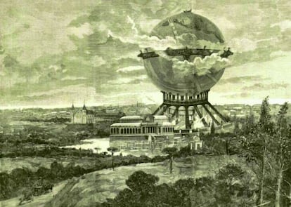 La bola del mundo que ideó Alberto de Palacio para conmemorar el cuarto centenario de la hazaña de Colón iba a erigirse en El Retiro junto al Palacio de Cristal y haría sombra a la parisina torre Eiffel.