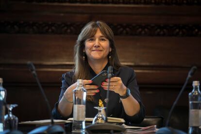 La presidenta suspendida del Parlament, Laura Borras, en una imagen de archivo.