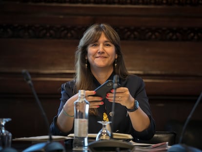 La presidenta suspendida del Parlament, Laura Borras, en una imagen de archivo.