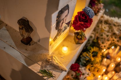 Homenaje al senador Miguel Uribe en el barrio Modelia, en Bogotá, Colombia, 11 de agosto de 2025.