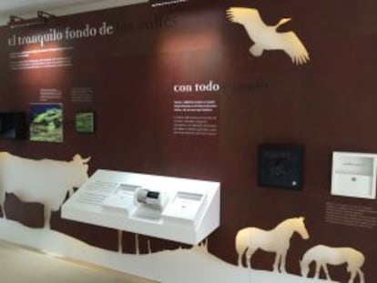 Uno de los paneles explicativos de la Casa del Parque Natural de Babia y Luna.