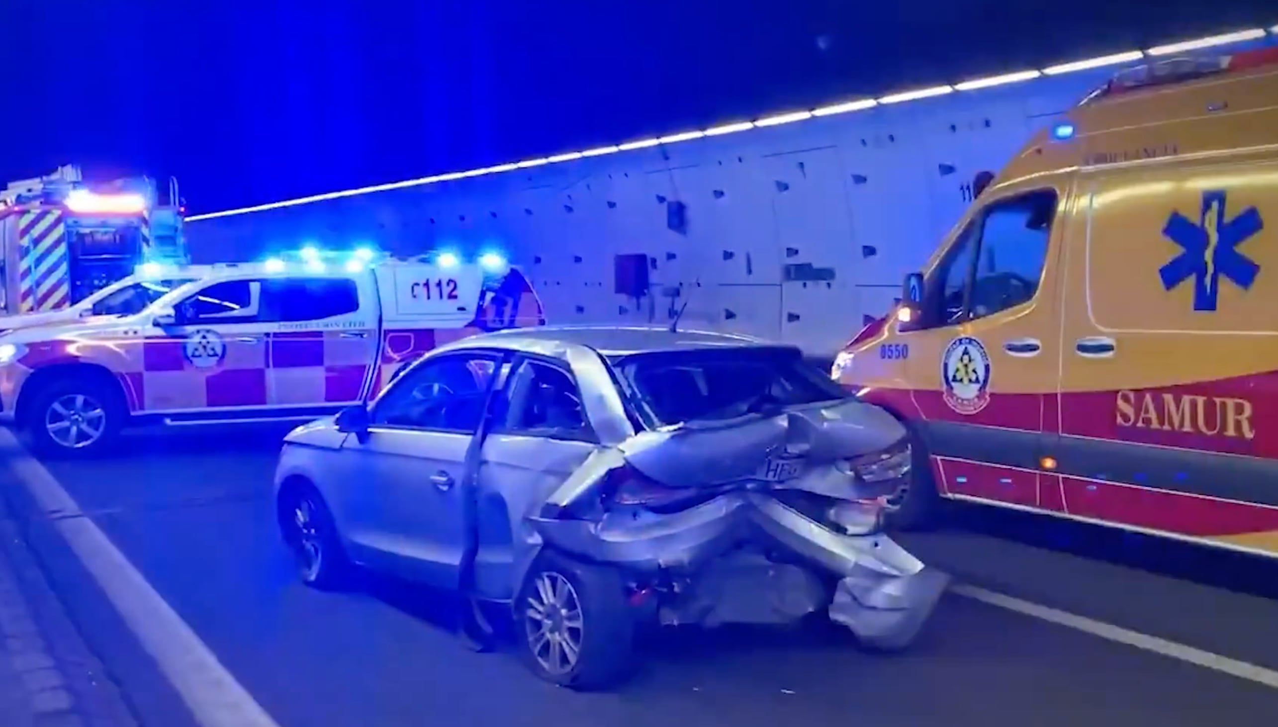 Un pique mortal en los túneles de la M-30 que provocó la muerte de un conductor que nada tenía que ver