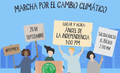 Convocatoria a la marcha en la capital mexicana.