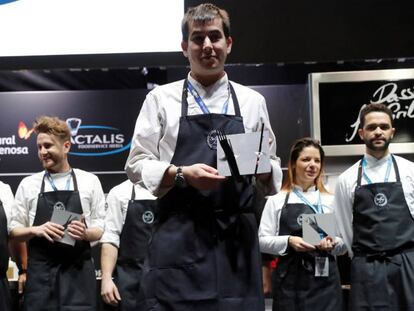 El chef espa&ntilde;ol Nan&iacute;n P&eacute;rez, del restaurante Murri, en Alicante, galardonado como Cocinero Revelaci&oacute;n 2018, en la XVI edici&oacute;n de Madrid Fusi&oacute;n.