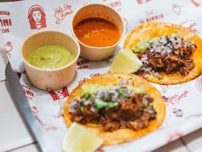 Los tacos de birria son la especialidad del nuevo restaurante Mami Tacos, ubicado en Malasaña.