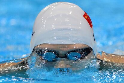 La china Ye Shiwen, dos oros olímpicos con solo 16 años, compite en la final de 200 metros estilos.