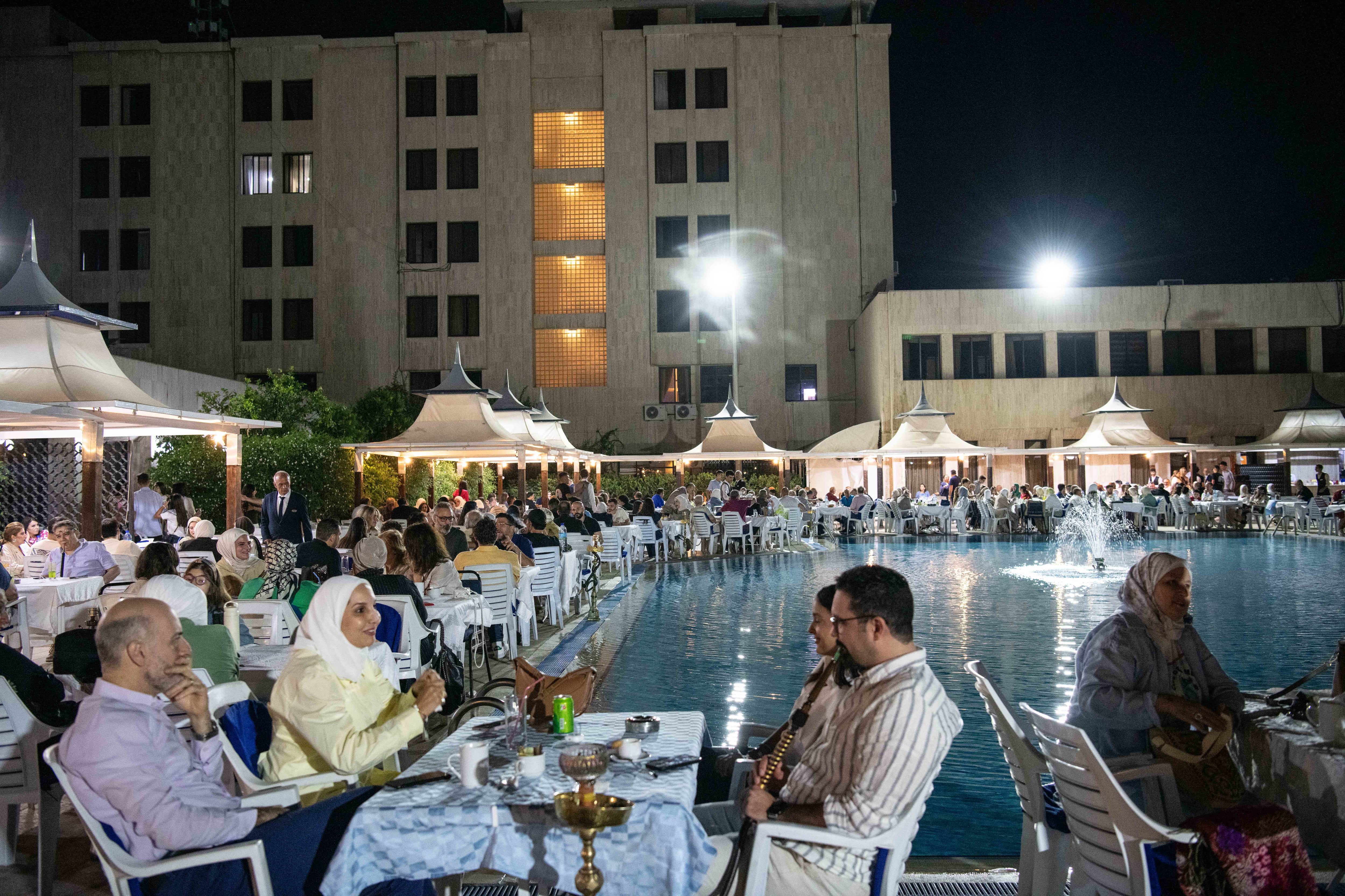 Restaurante del hotel Al Safir de Homs el pasado 28 de julio.