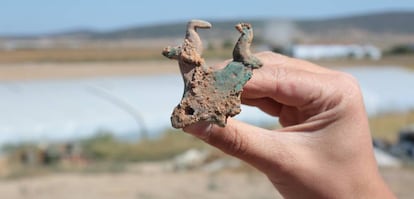 Las palomas y la piel de toro extendida son símbolos típicos de Tartesos.