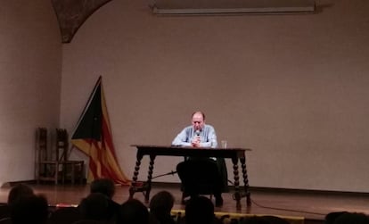 Vicent Sanchis, en la seva confer&egrave;ncia a Pallej&agrave;.