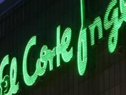 Luminoso de uno de los centros comerciales de El Corte Inglés