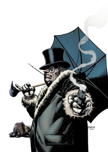 Aunque Tim Burton hizo literal lo de 'hombre-pingüino', Oswald Cobblepot no tiene nada de sobrenatural o mutante en sus orígenes. No es más (ni menos) que una de las mentes criminales más brillantes de Gotham. Como arma más letal, su paraguas, lleno de 'gadgets' antimurciélagos. Su primera aparición la tuvo en el 'Detective Comics #58' (1941).