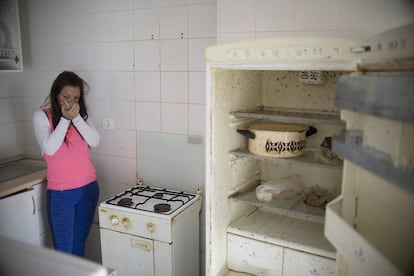 Estado de la cocina de la vivienda entregada.