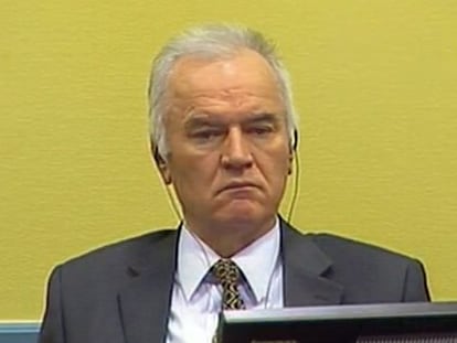 Ratko Mladic, durante el juicio.