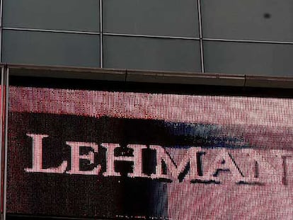 Fachada de la sede de Lehman Brothers en Nueva York.