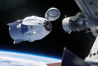 SpaceX tiene en funcionamiento una versión tripulada de la cápsula Dragon, que lleva astronautas a la ISS.