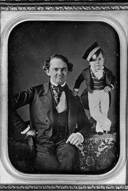 P. T. Barnum y Tom Thumb.