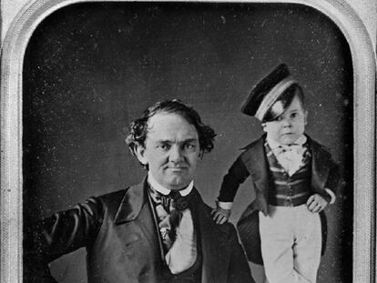P. T. Barnum y Tom Thumb.