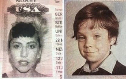 Las fotos de los documentos oficiales de Lady Gaga y Robbie Williams. No llegan a los niveles de Prince pero, por ejemplo, Robbie ya ensaya su expresión socarrona.