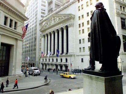 Fachada de la Bolsa de Nueva York.