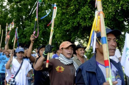 Protestas campesinas en el noroeste de Colombia en junio.