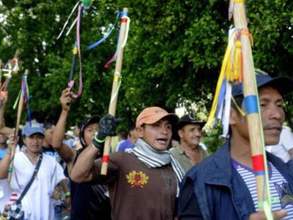 Protestas campesinas en el noroeste de Colombia en junio.