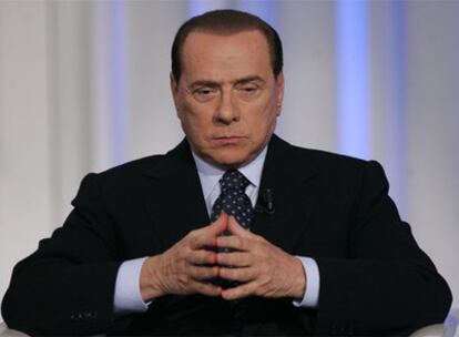 Silvio Berlusconi, durante una entrevista concedida a la cadena de televisión estatal RAI a principios de junio