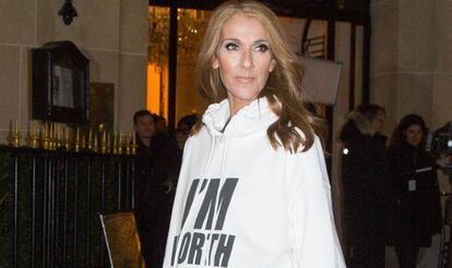 Céline Dion en París, el 30 de enero.