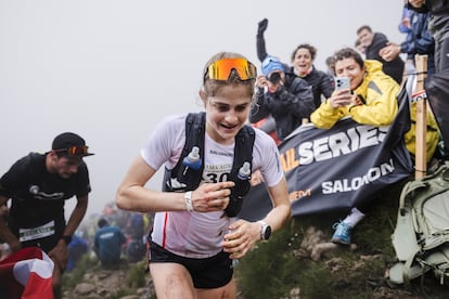 Malen Osa sonríe en un momento de la Zegama-Aizkorri